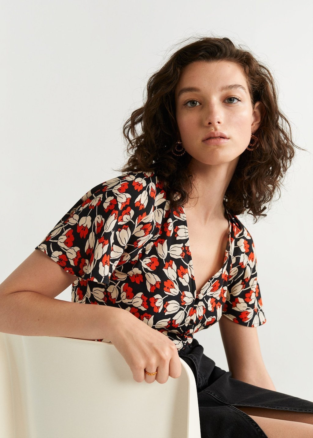 Floral print blouse