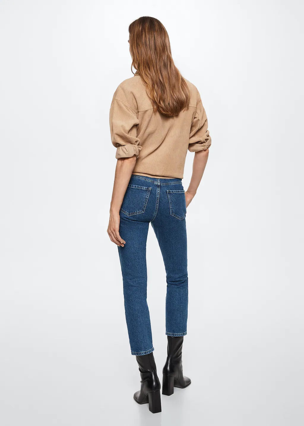 Medium-rise flared jeans