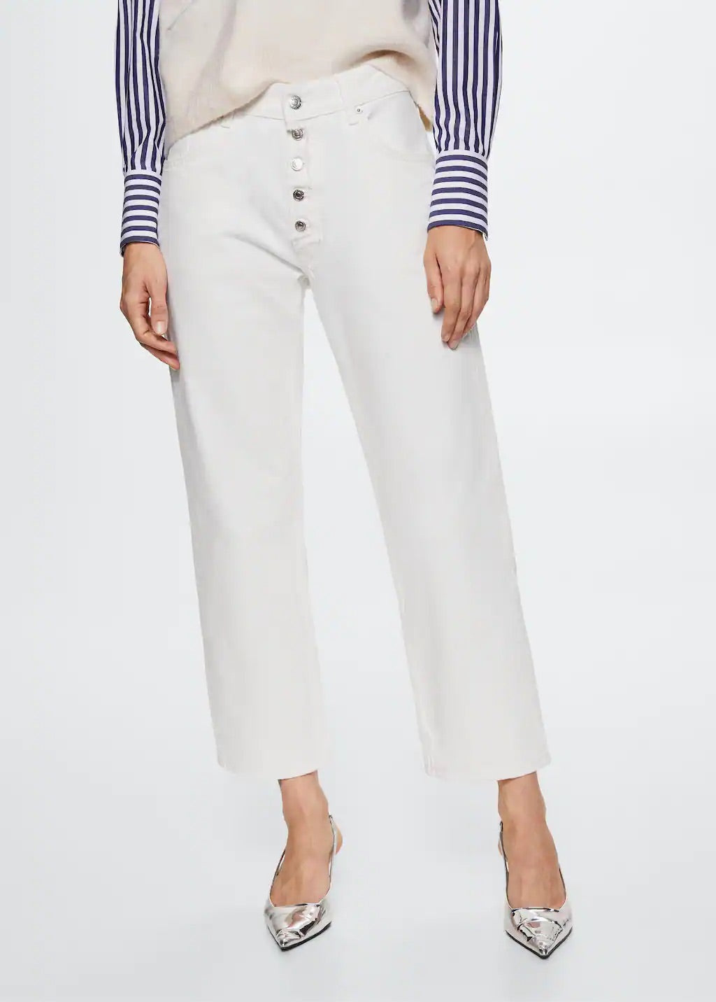 Straight-fit cropped jeans