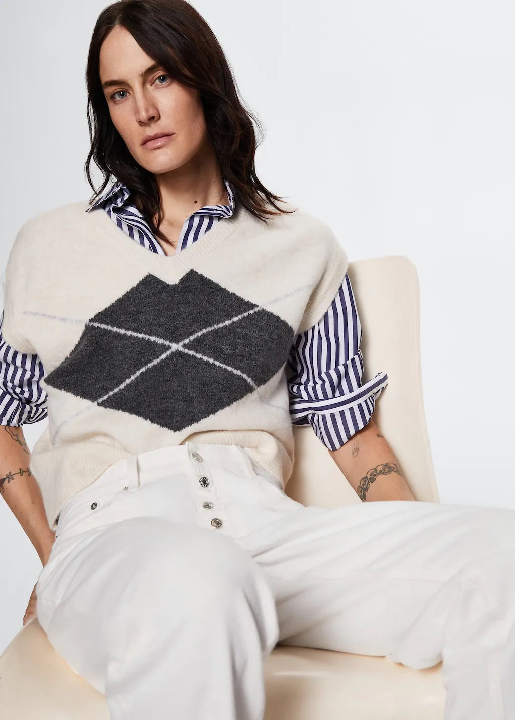 Straight-fit cropped jeans