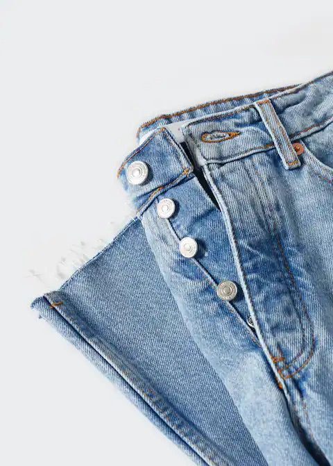High-waist cropped straight jeans