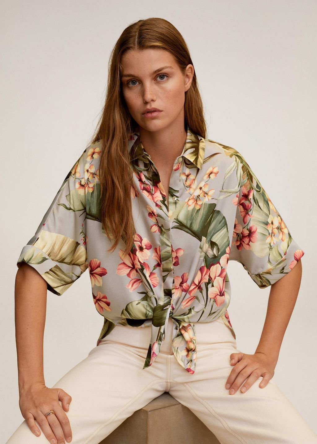 Flowers printed shirt