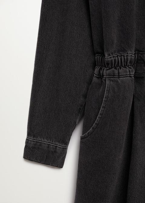 Denim elastic waist dress