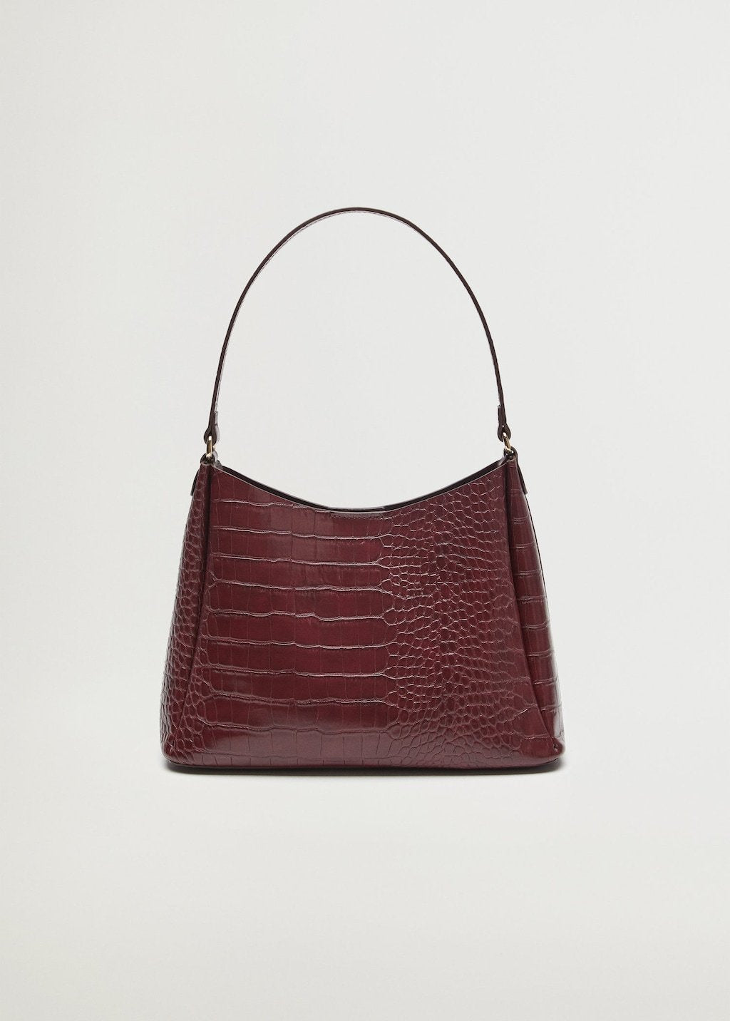 Croc-effect baguette bag