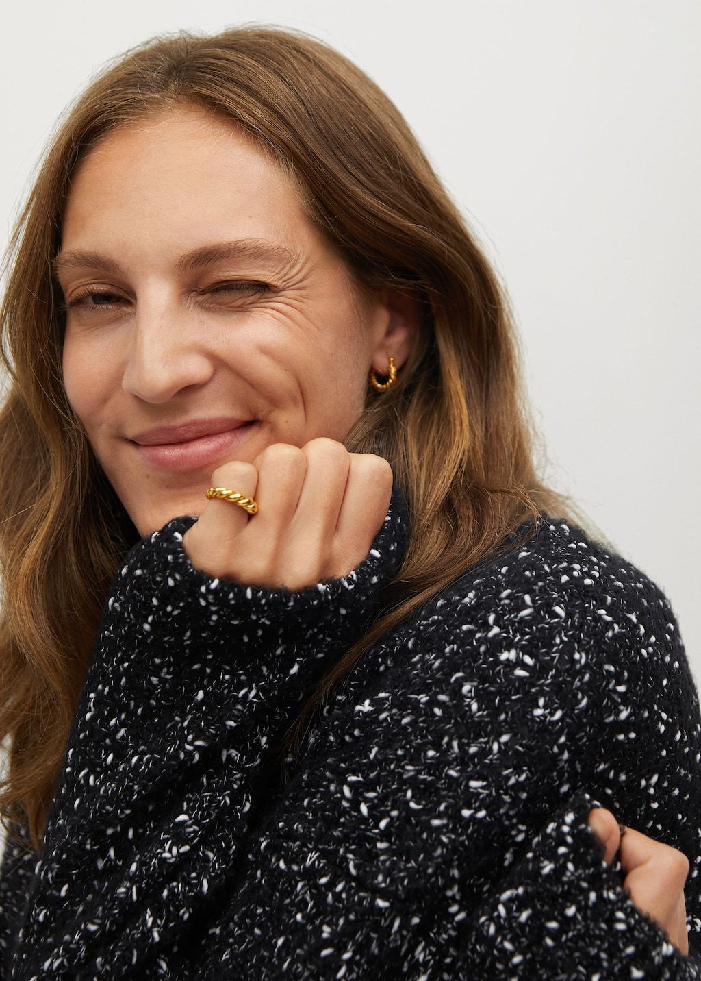 Flecked jersey dress