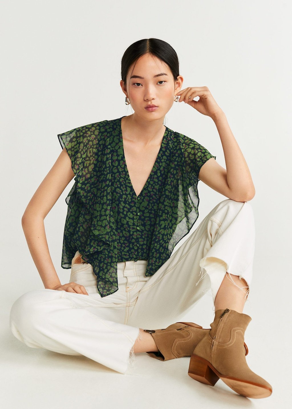 Flowy printed blouse