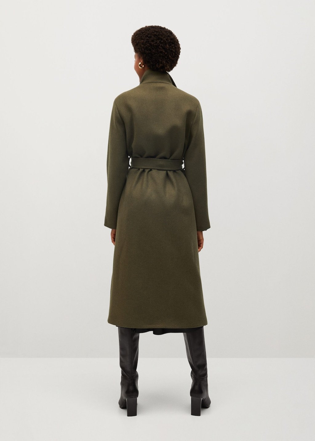 Belted wool coat