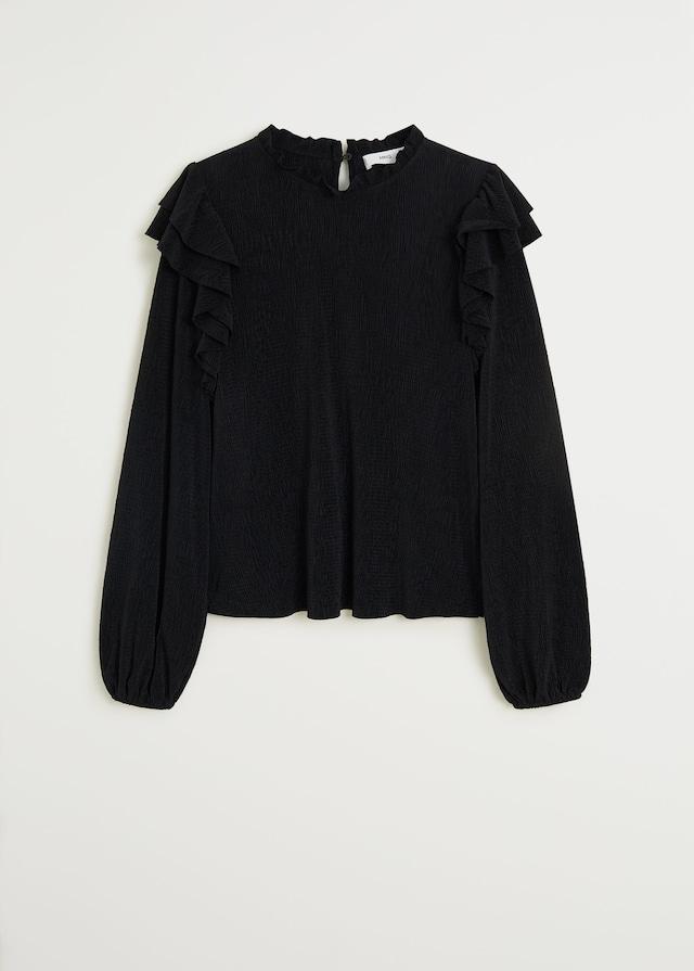 Ruffles pleated t-shirt