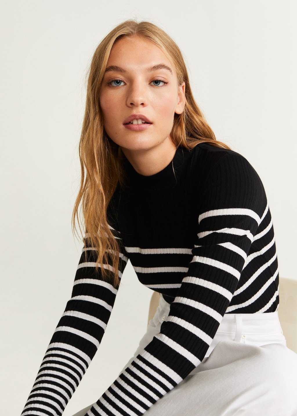 Ribbed knit sweater