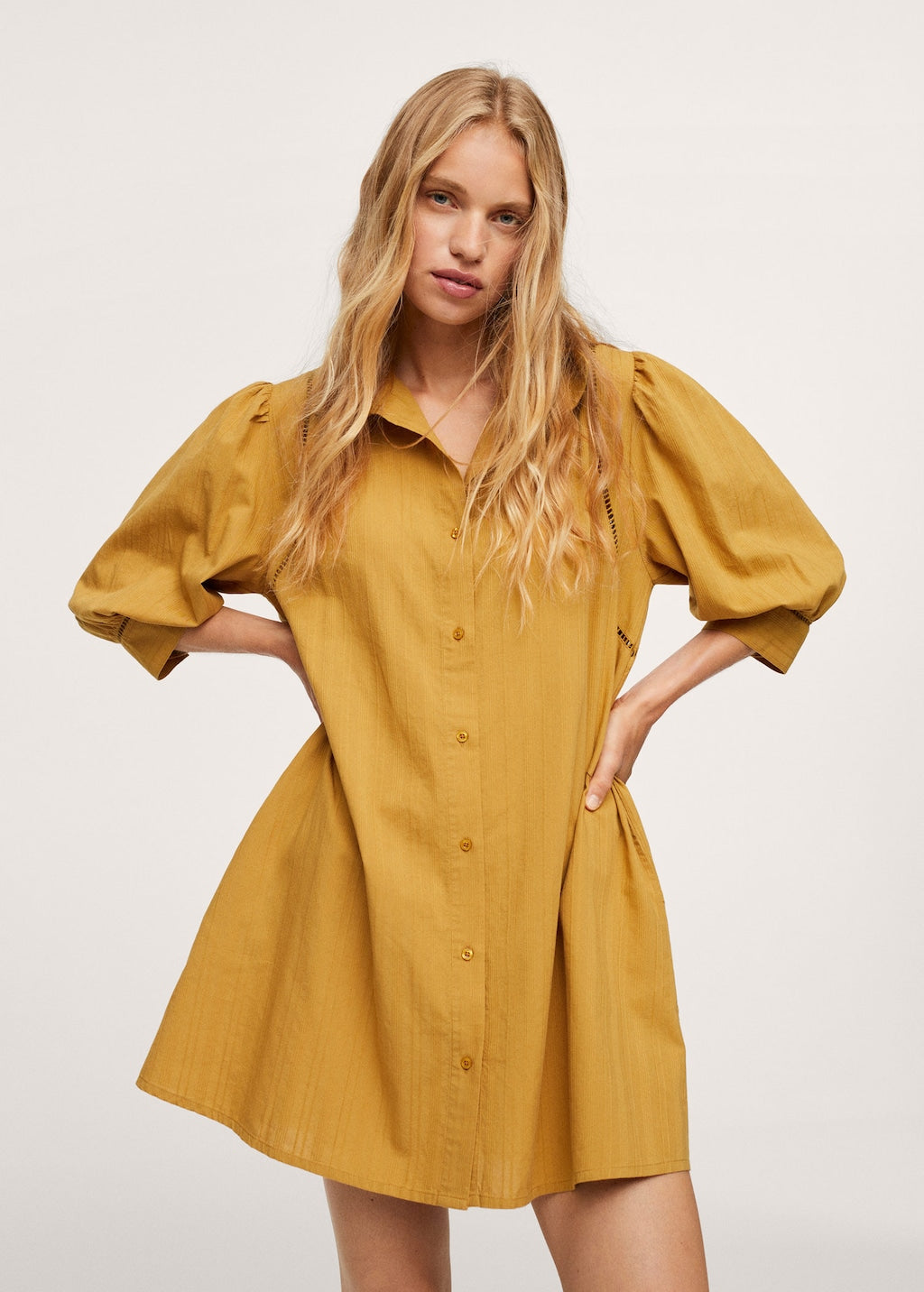 Shirt textured dress