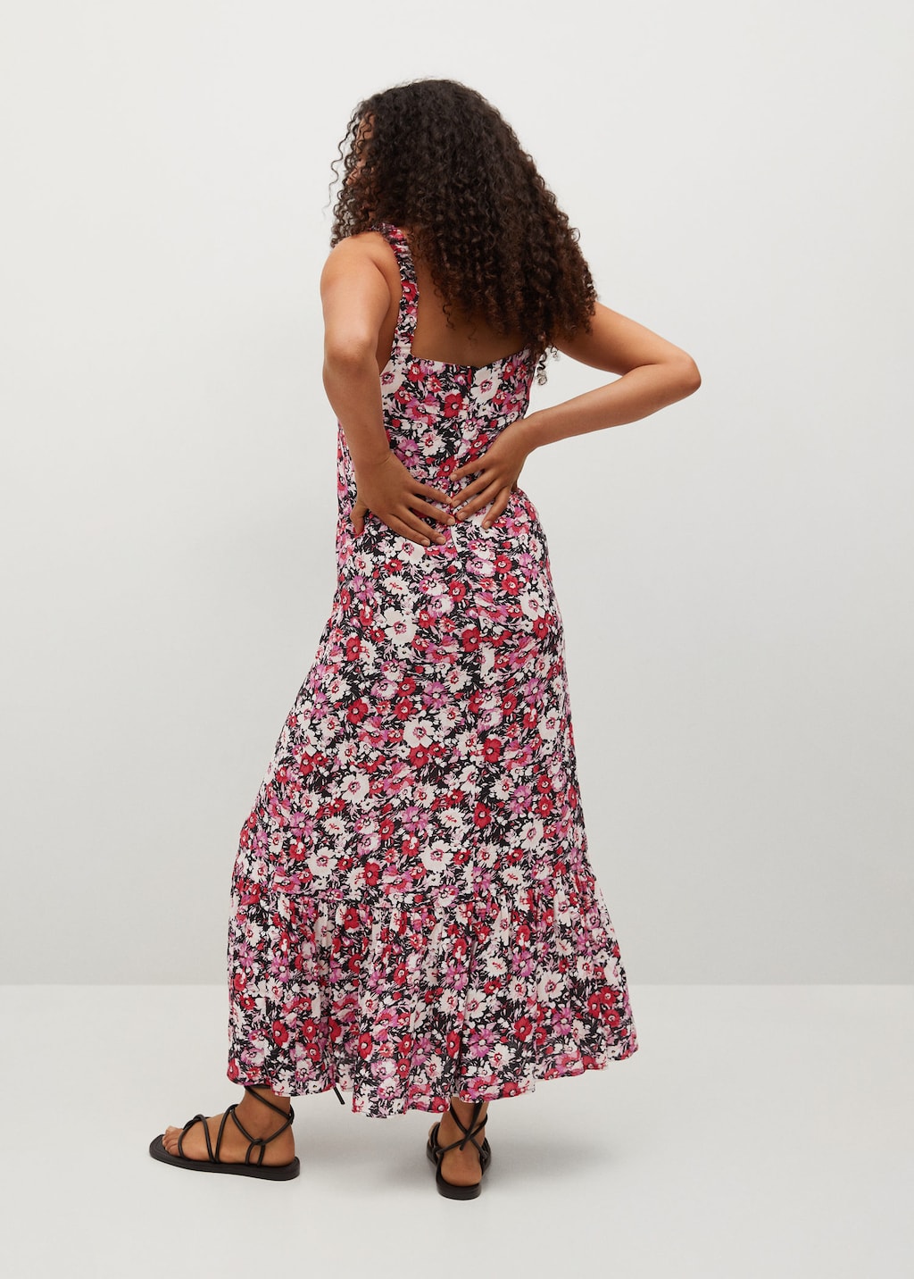 Ruffle printed dress