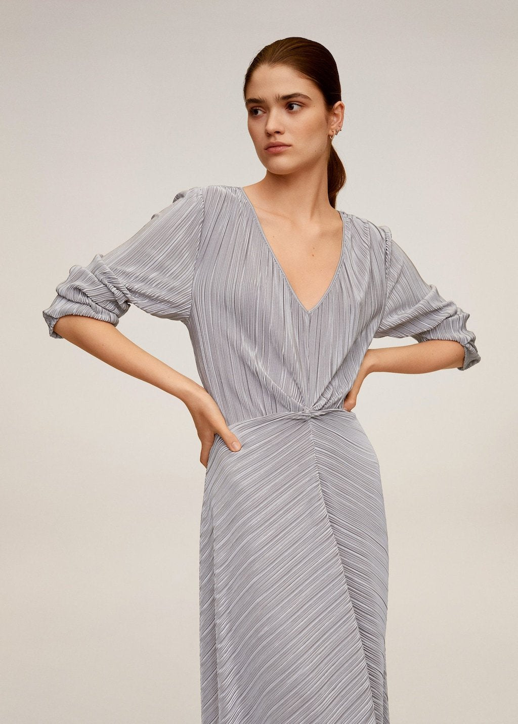 Pleated long dress