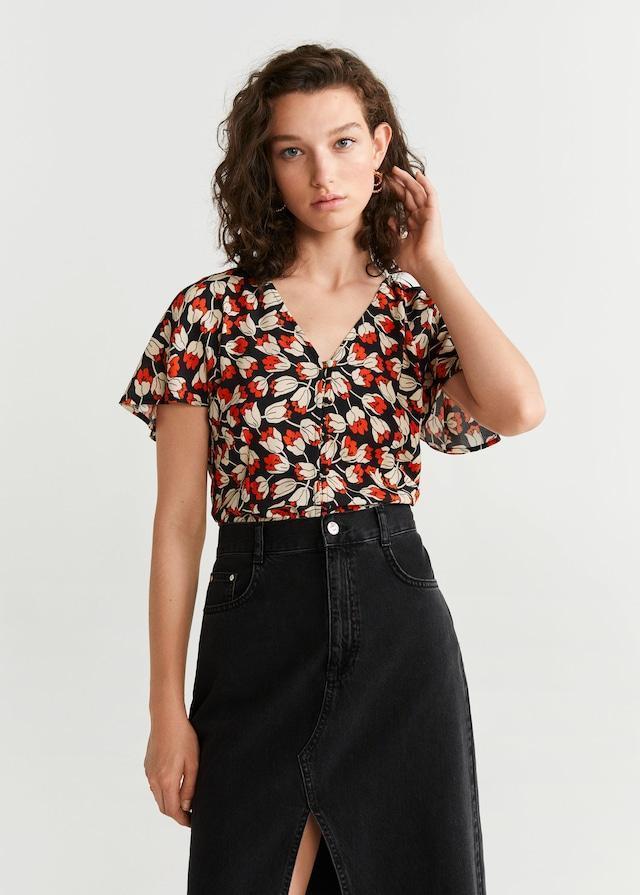 Floral print blouse