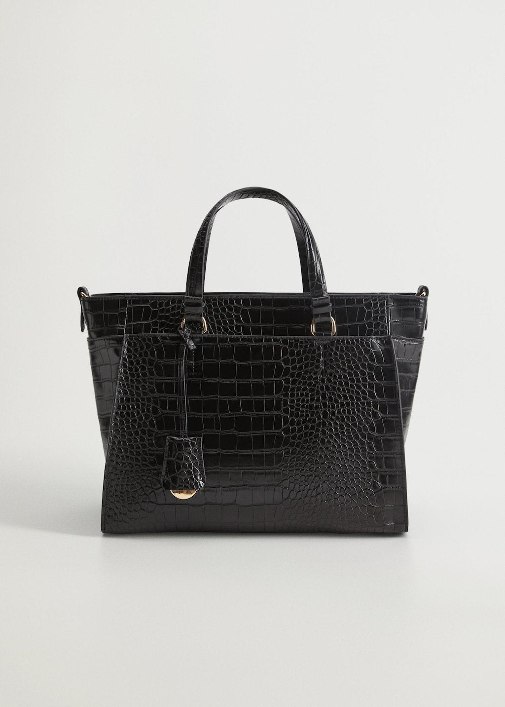 Croc-effect shopper bag