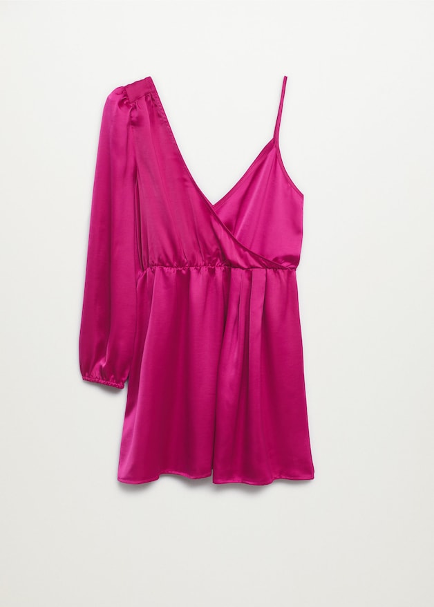 Asymmetric neckline dress