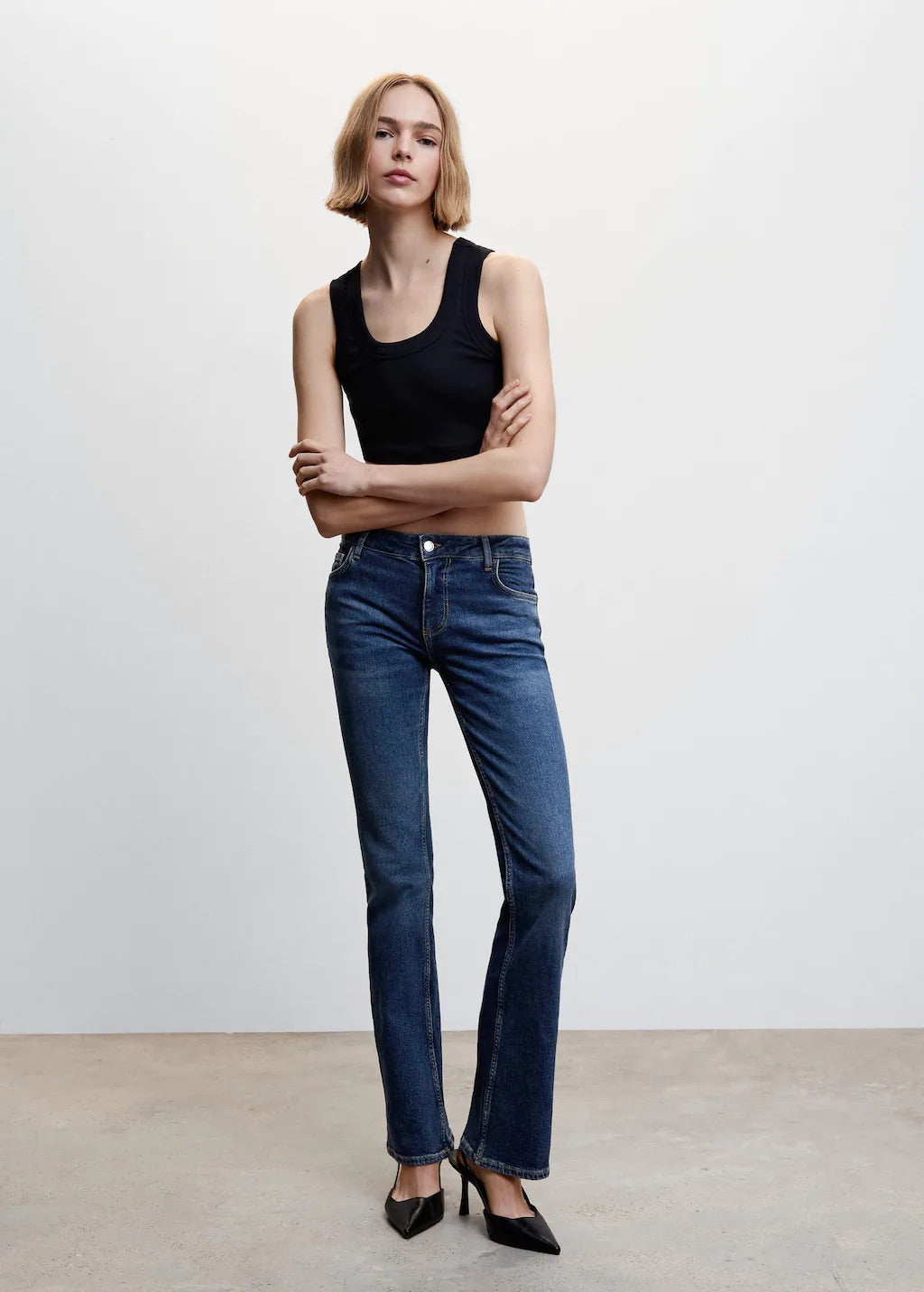 Low rise flare jeans