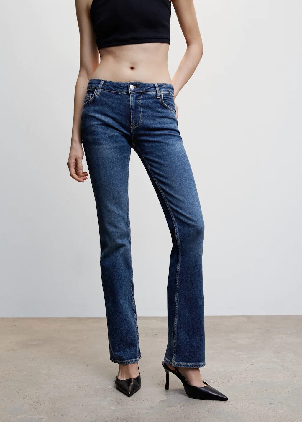 Low rise flare jeans