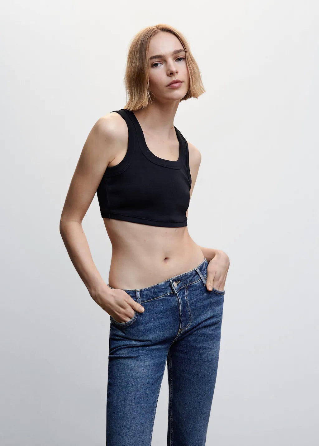 Low rise flare jeans