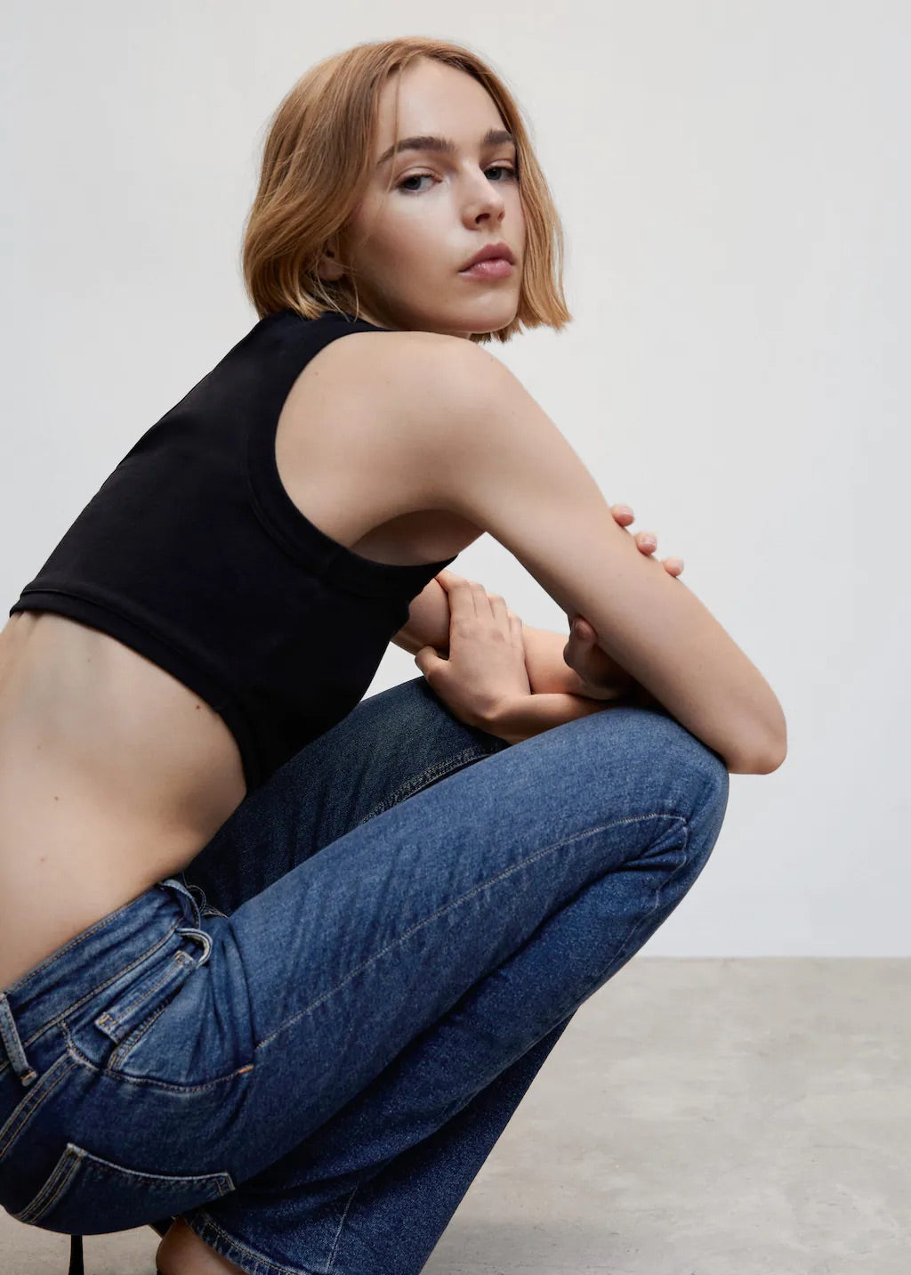 Low rise flare jeans