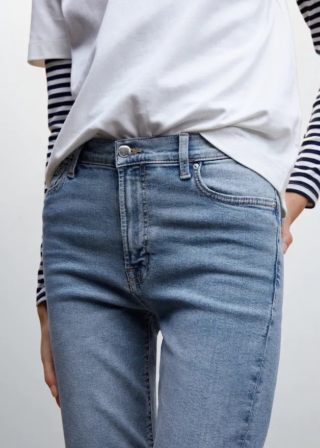 Crop flared jeans