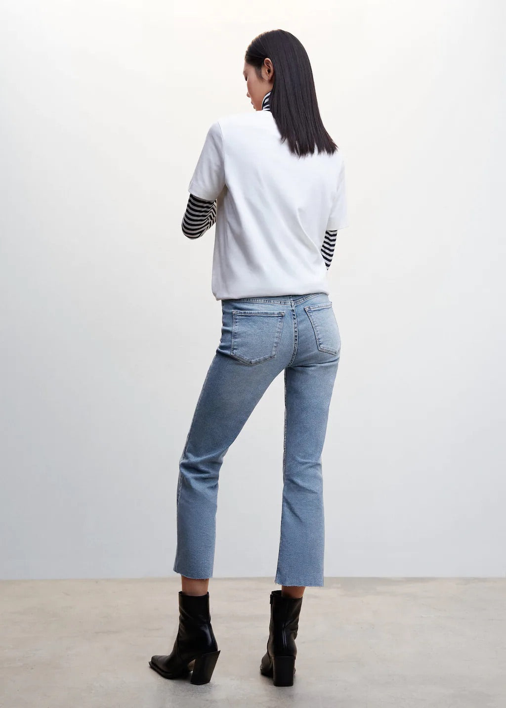 Crop flared jeans