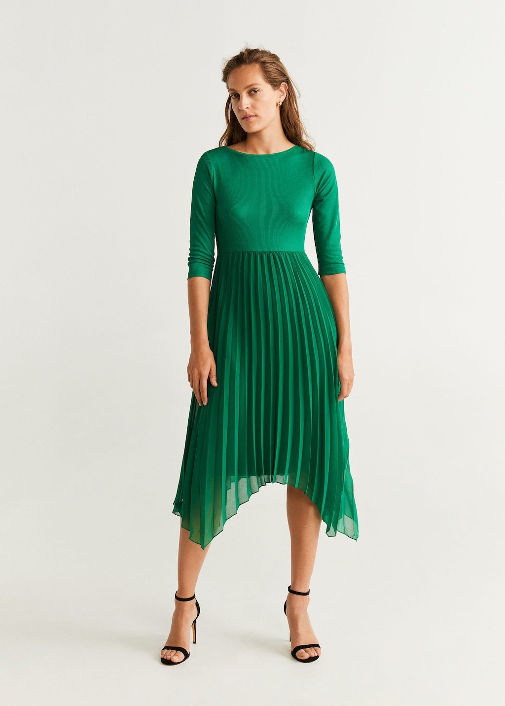 Pleated midi dress
