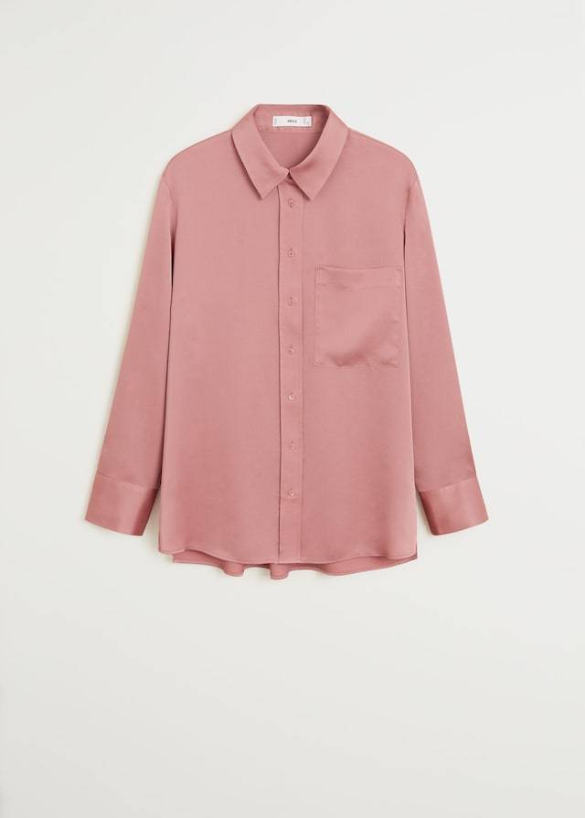 Satin pocket shirt