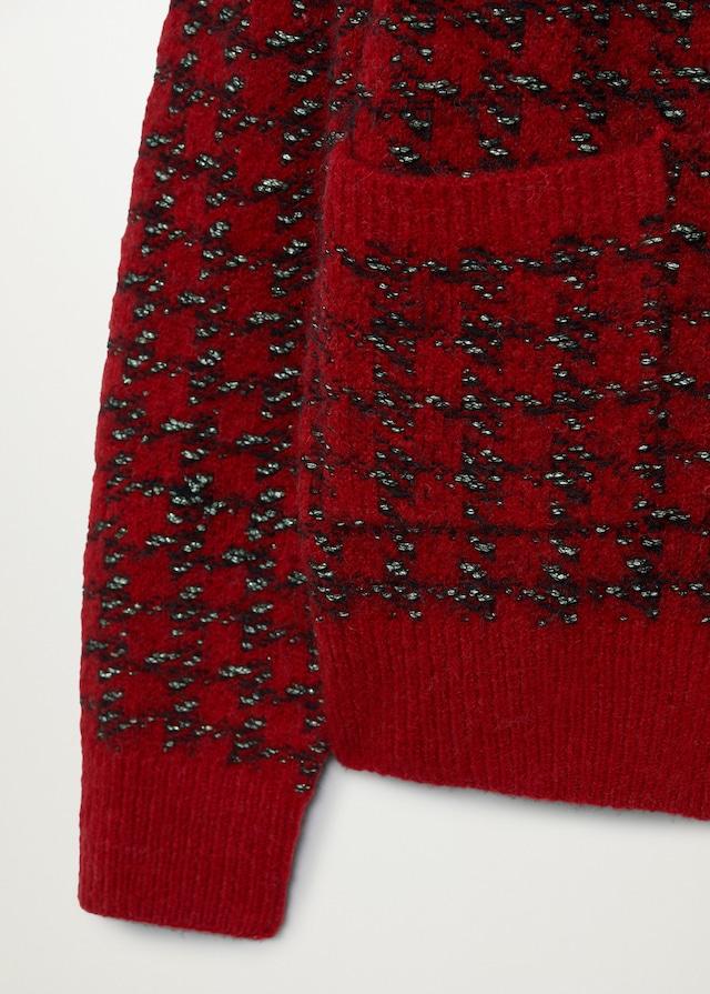 Textured knit cardigan