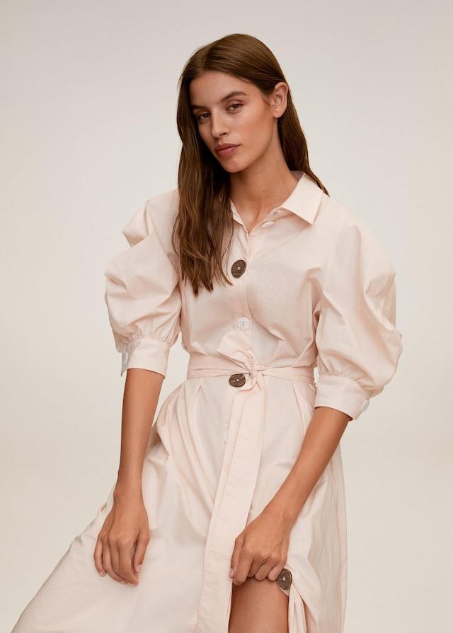 Poplin buttoned dress