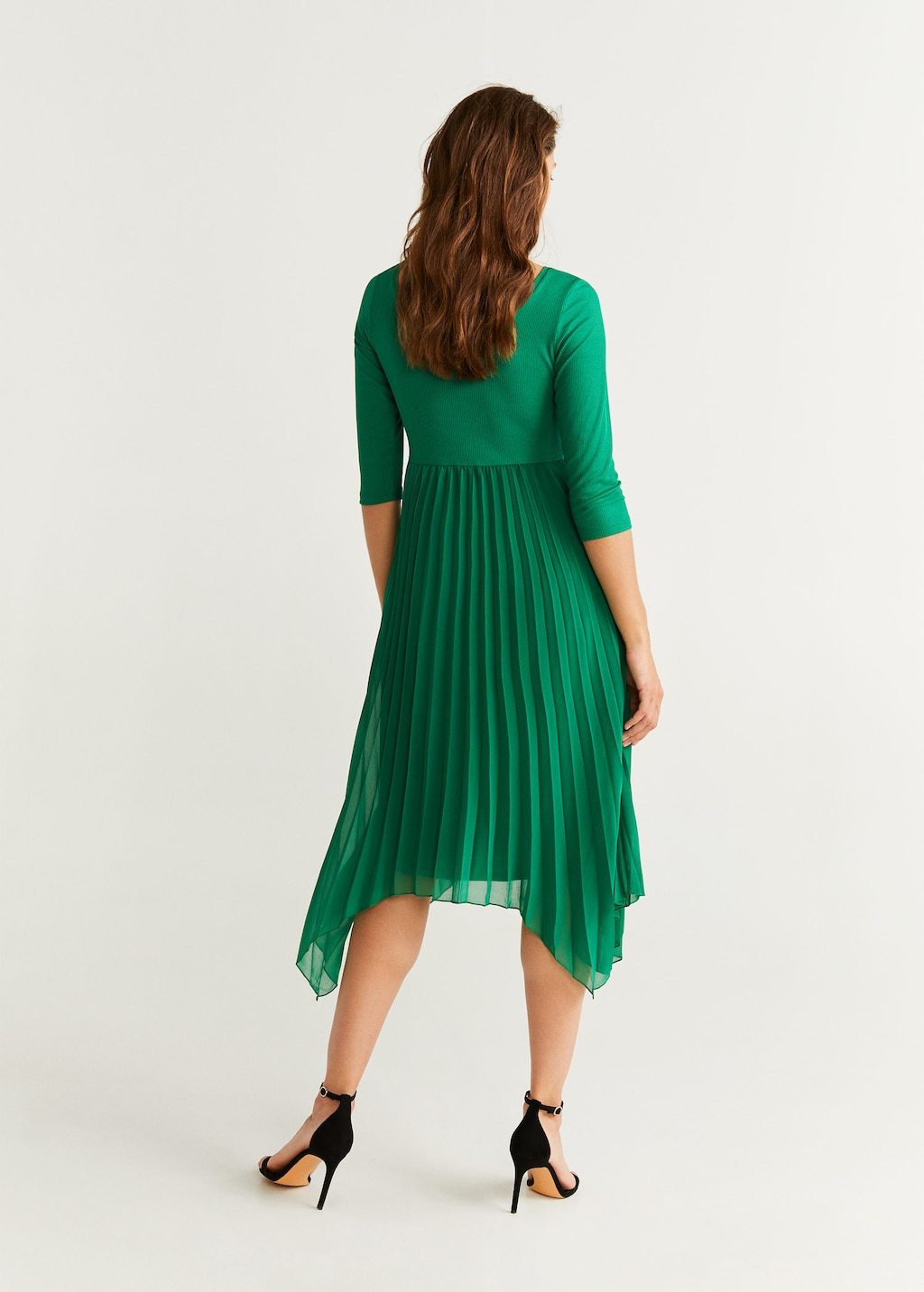 Pleated midi dress