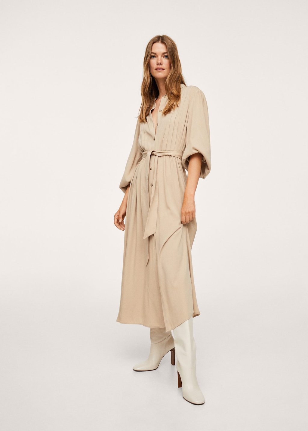 Lyocell pleated dress
