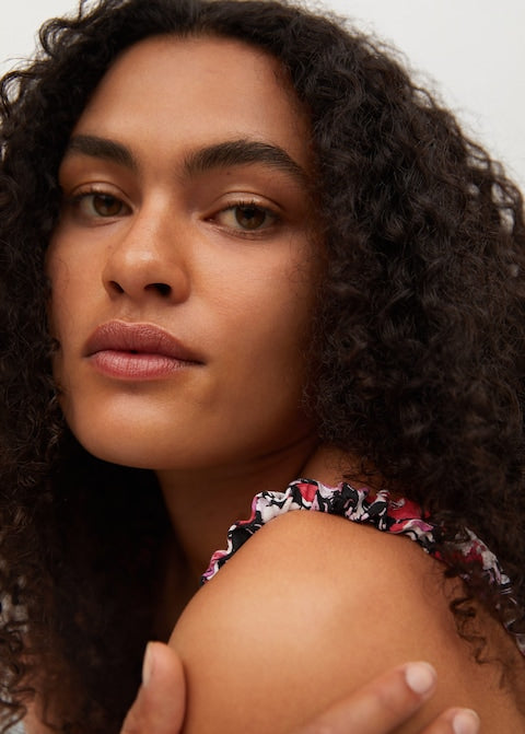 Ruffle printed dress