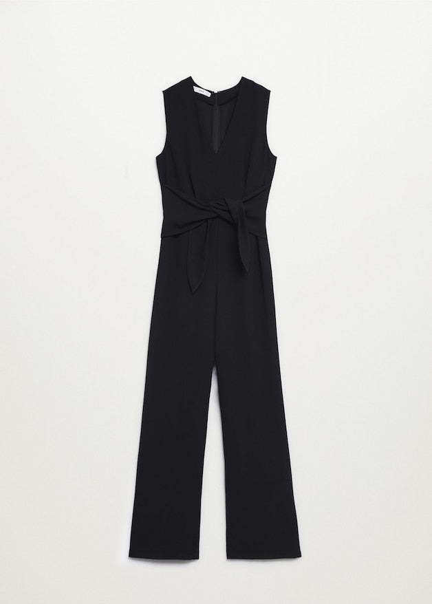 Bow wrap jumpsuit