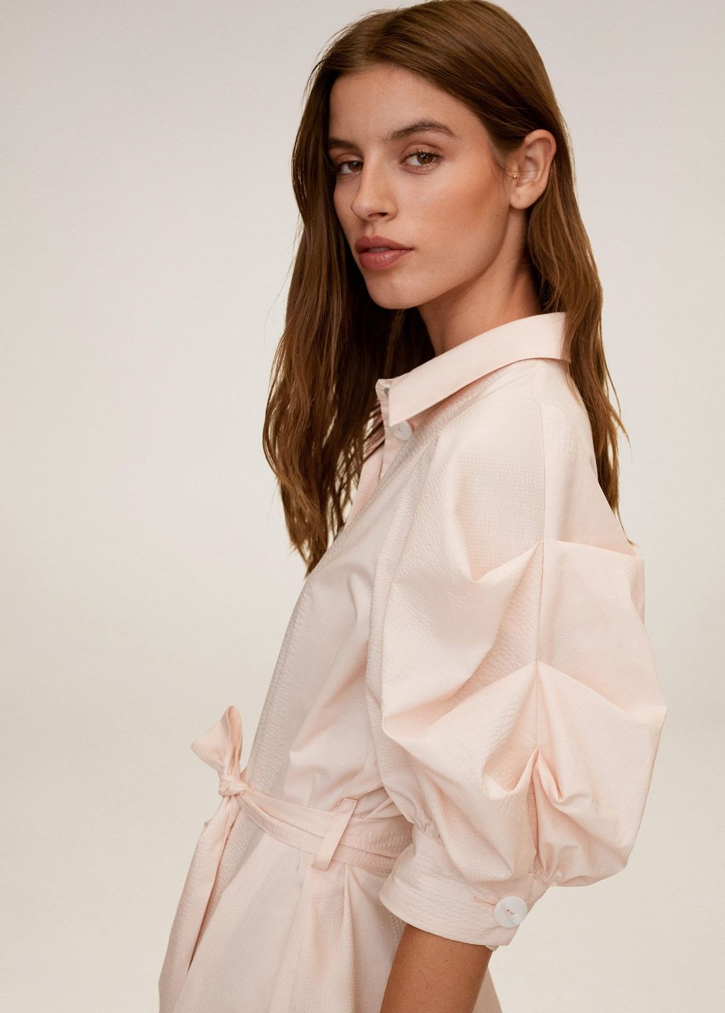 Poplin buttoned dress