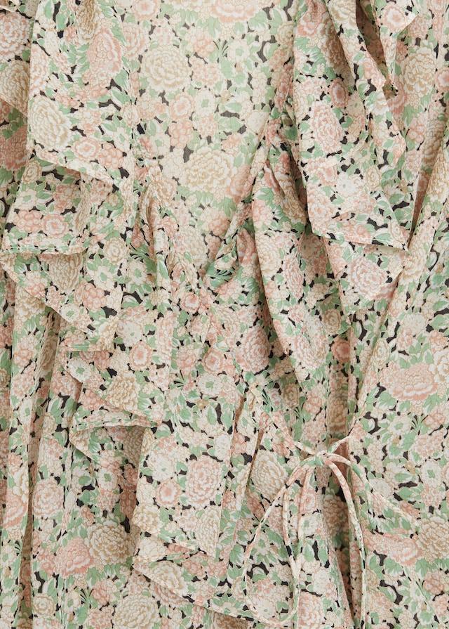 Ruffled floral blouse