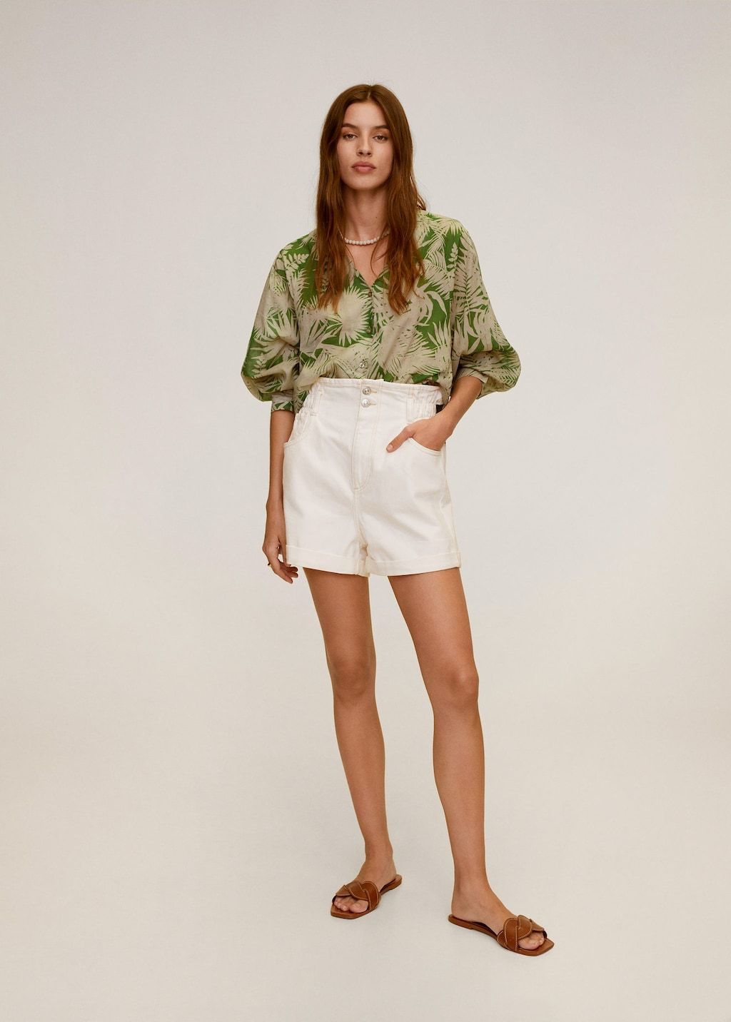 Tropical print blouse