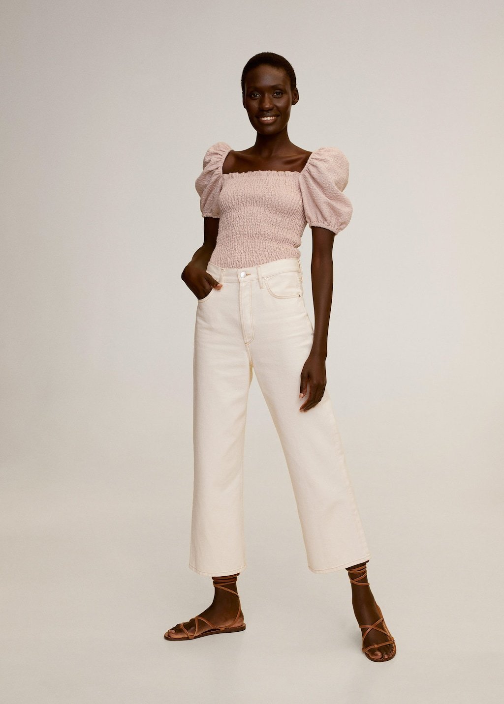 Elastic panel t-shirt