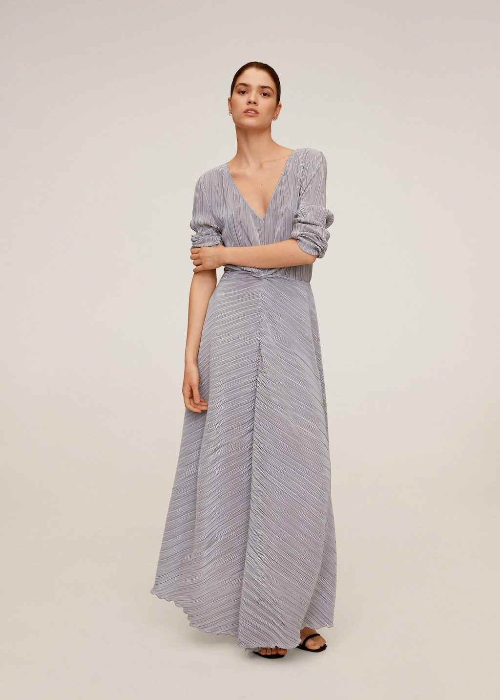 Pleated long dress