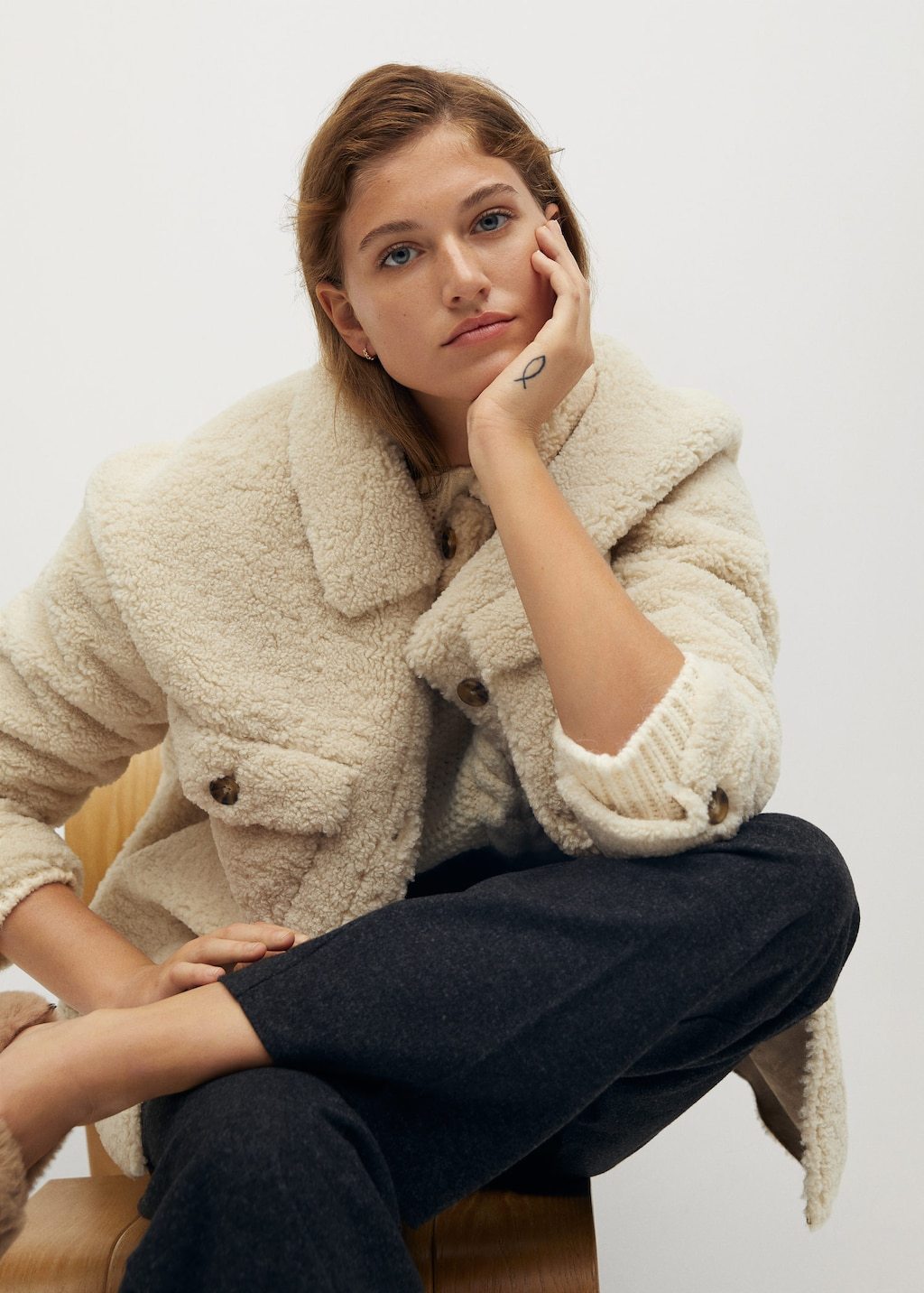 Faux shearling jacket