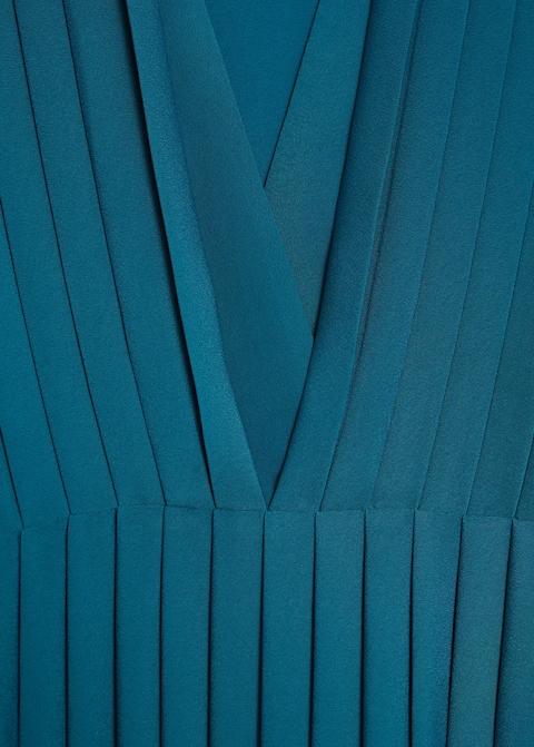 Recycled polyester pleated dress