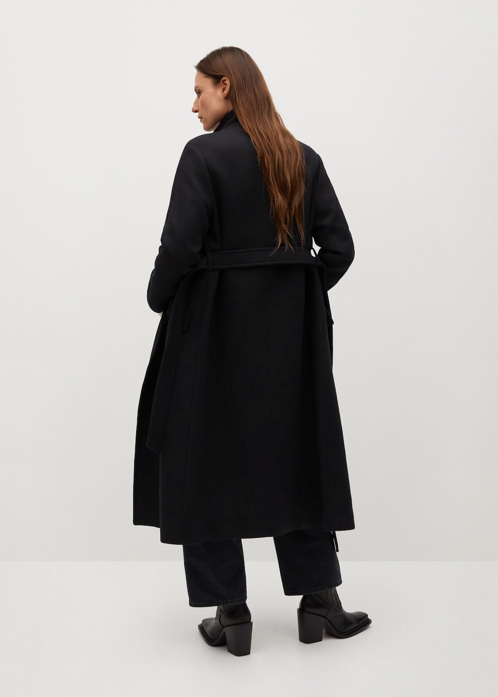 Belted wool coat
