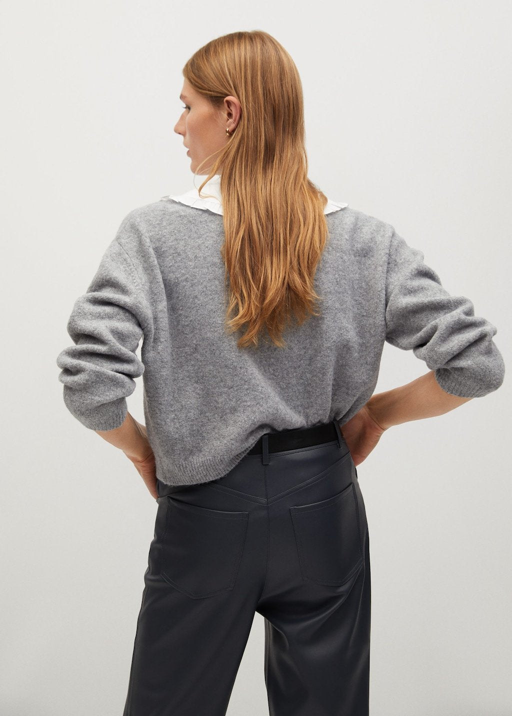 Baby doll neck cardigan