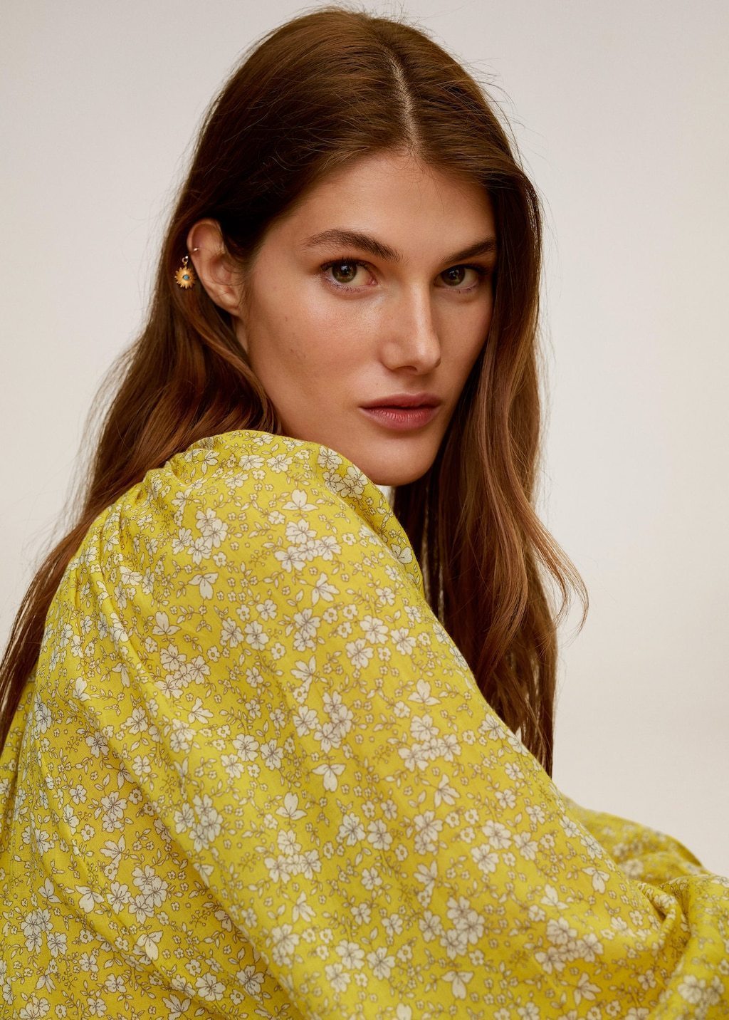 Printed cotton blouse