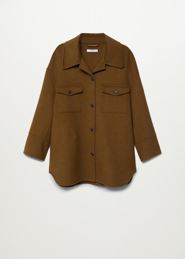 Oversize wool-blend overshirt