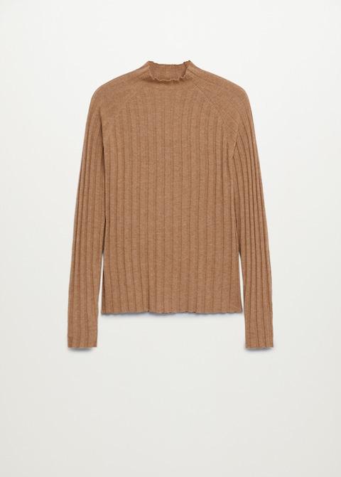 Ribbed fine-knit sweater