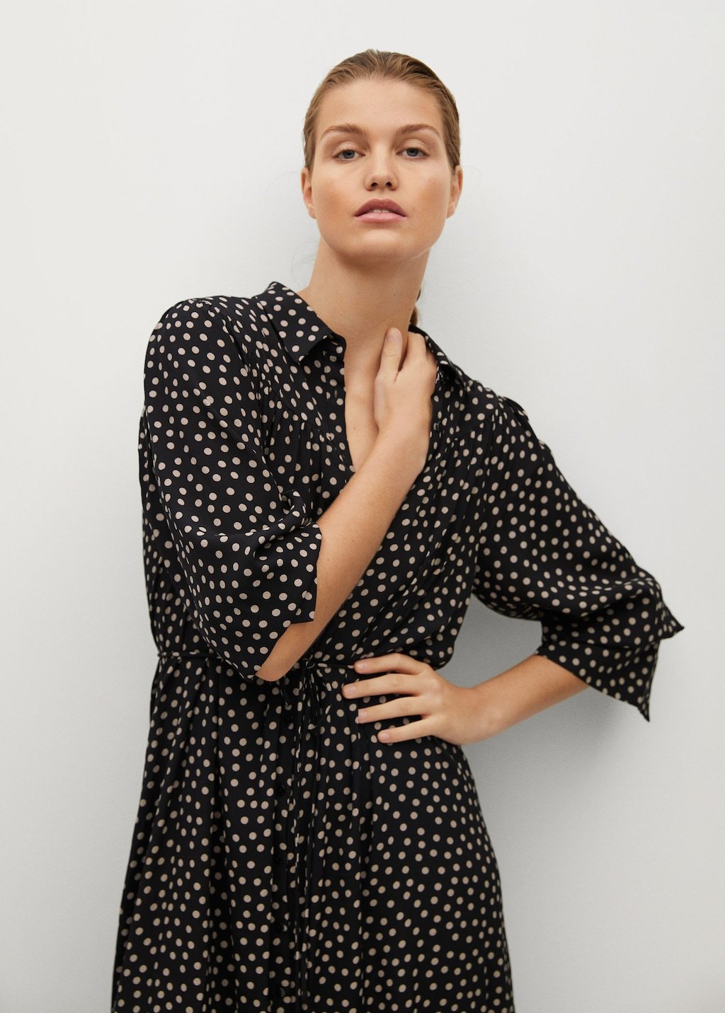 Ruffle printed dress