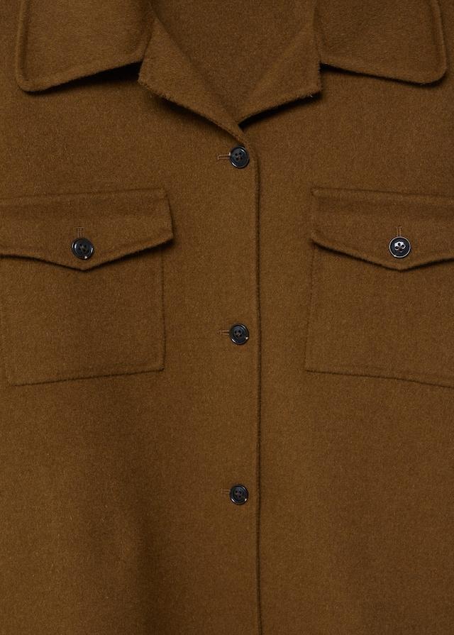 Oversize wool-blend overshirt