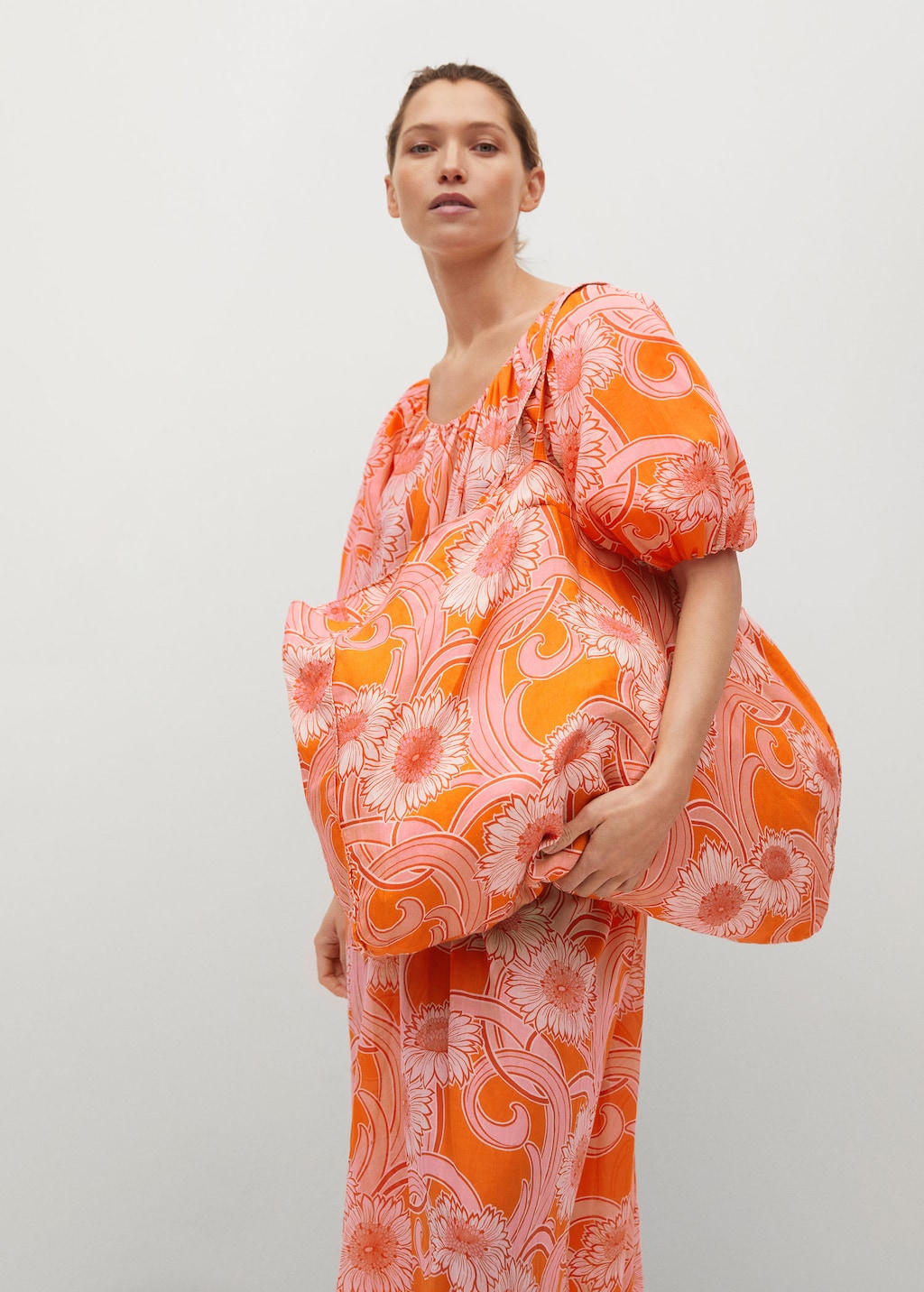 Printed cotton dress