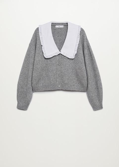 Baby doll neck cardigan