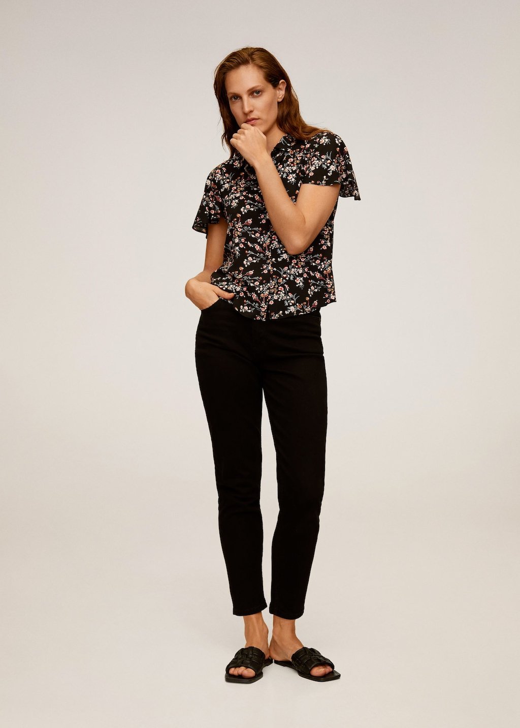 Floral print blouse